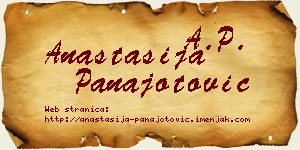 Anastasija Panajotović vizit kartica
